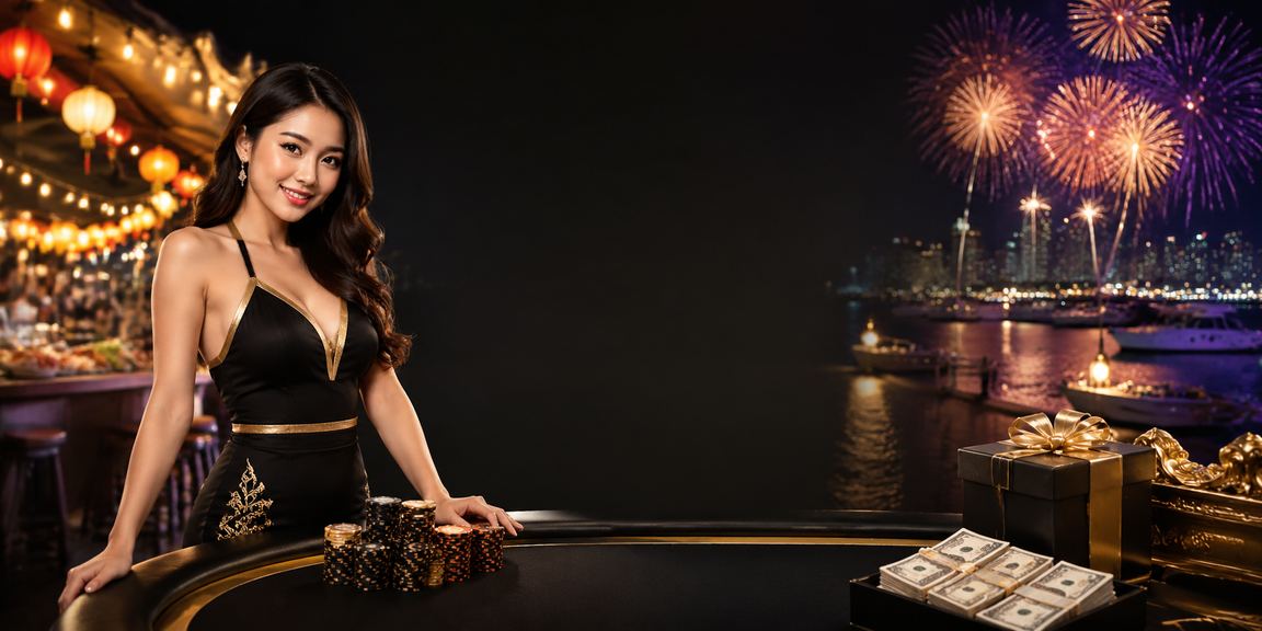 Không khí giải trí casino về đêm tại chợ đêm Nha Trang với ánh đèn rực rỡ
