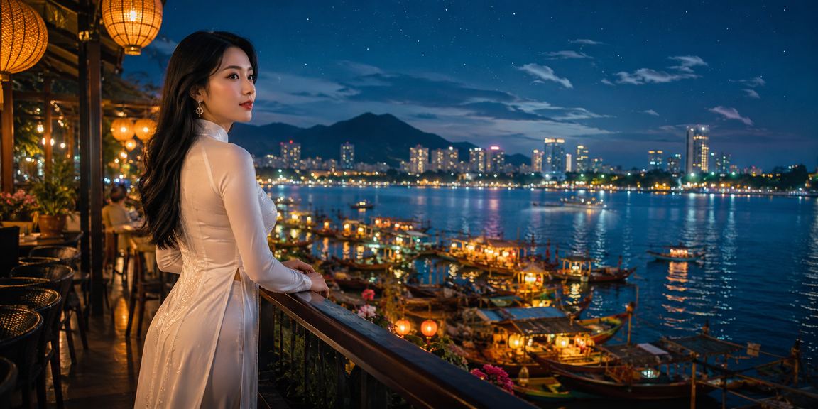 Người dùng VIP nhận bonus đặc biệt tại vùng biển Vũng Tàu với trang phục áo dài